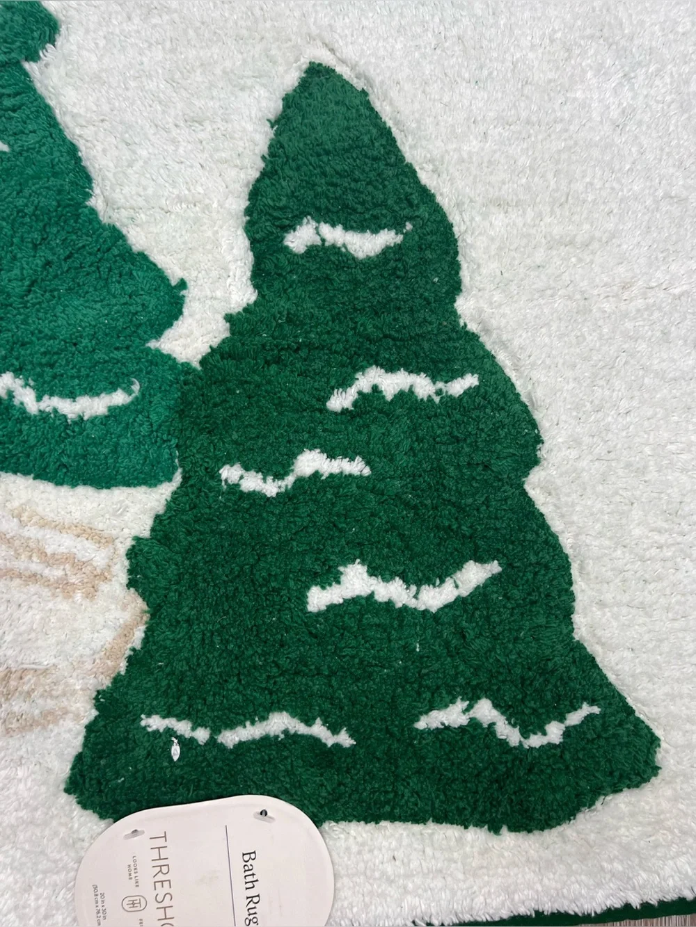 Brand New-Threshold Holiday Evergreen Tree Bath Rug